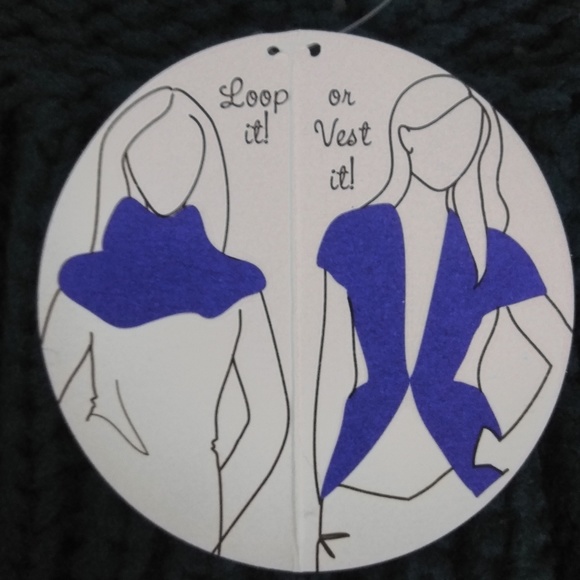 Infinity Scarf Loop Cable Chunky Knit Warm Black Teal Gray One Size Gift - Picture 3 of 8